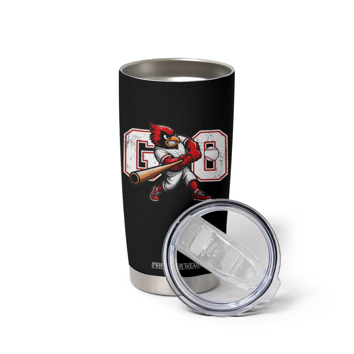 Go Cardinal Playing Baseball Graphic Tumbler Cup for Sports Fan TS11 Print Your Wear