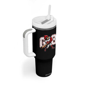 Go Cardinal Playing Baseball Graphic Tumbler With Handle for Sports Fan TS11 Print Your Wear