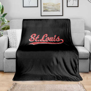 St Louis Sports Script Retro Baseball Lovers Proud City Throw Blanket TS11 Print Your Wear