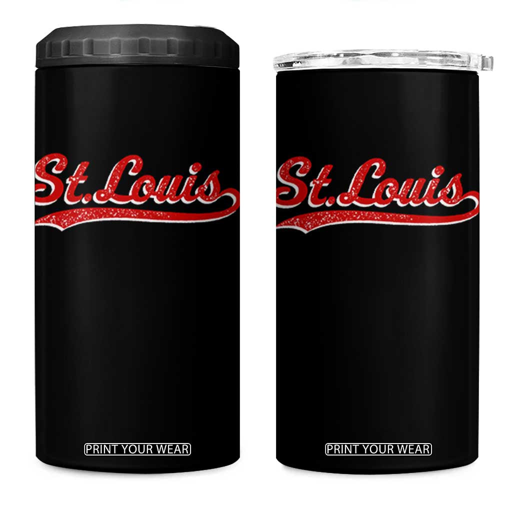 St Louis Sports Script Retro Baseball Lovers Proud City 4 in 1 Can Cooler Tumbler TS11 One Size: 16 oz Black Print Your Wear