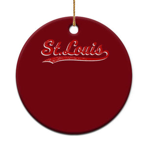 St Louis Sports Script Retro Baseball Lovers Proud City Ceramic Ornament TS11 1pc Red Print Your Wear