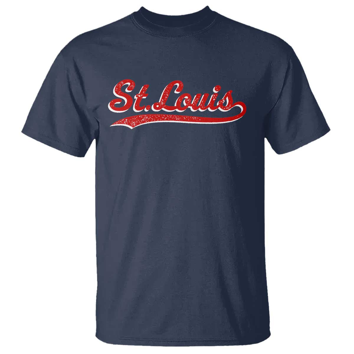 St Louis Sports Script Retro Baseball Lovers Proud City T Shirt TS11 Navy Print Your Wear