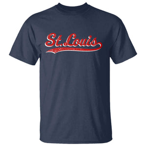 St Louis Sports Script Retro Baseball Lovers Proud City T Shirt TS11 Navy Print Your Wear