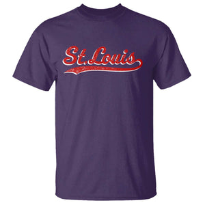 St Louis Sports Script Retro Baseball Lovers Proud City T Shirt TS11 Purple Print Your Wear