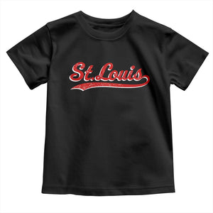 St Louis Sports Script Retro Baseball Lovers Proud City Toddler T Shirt TS11 Black Print Your Wear