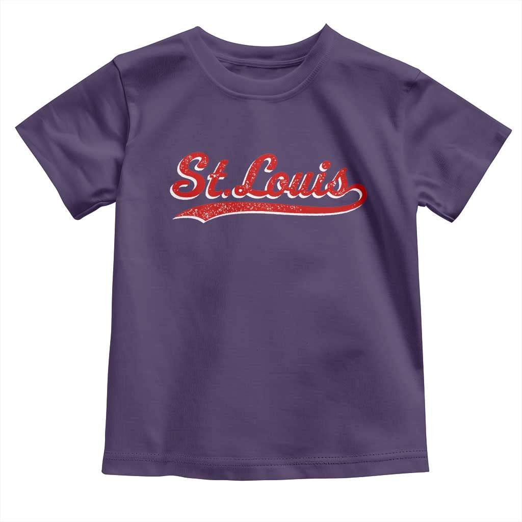 St Louis Sports Script Retro Baseball Lovers Proud City Toddler T Shirt TS11 Purple Print Your Wear