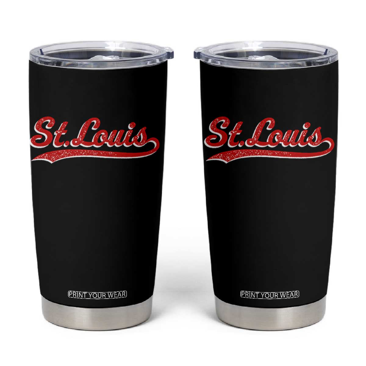 St Louis Sports Script Retro Baseball Lovers Proud City Tumbler Cup TS11 Black Print Your Wear