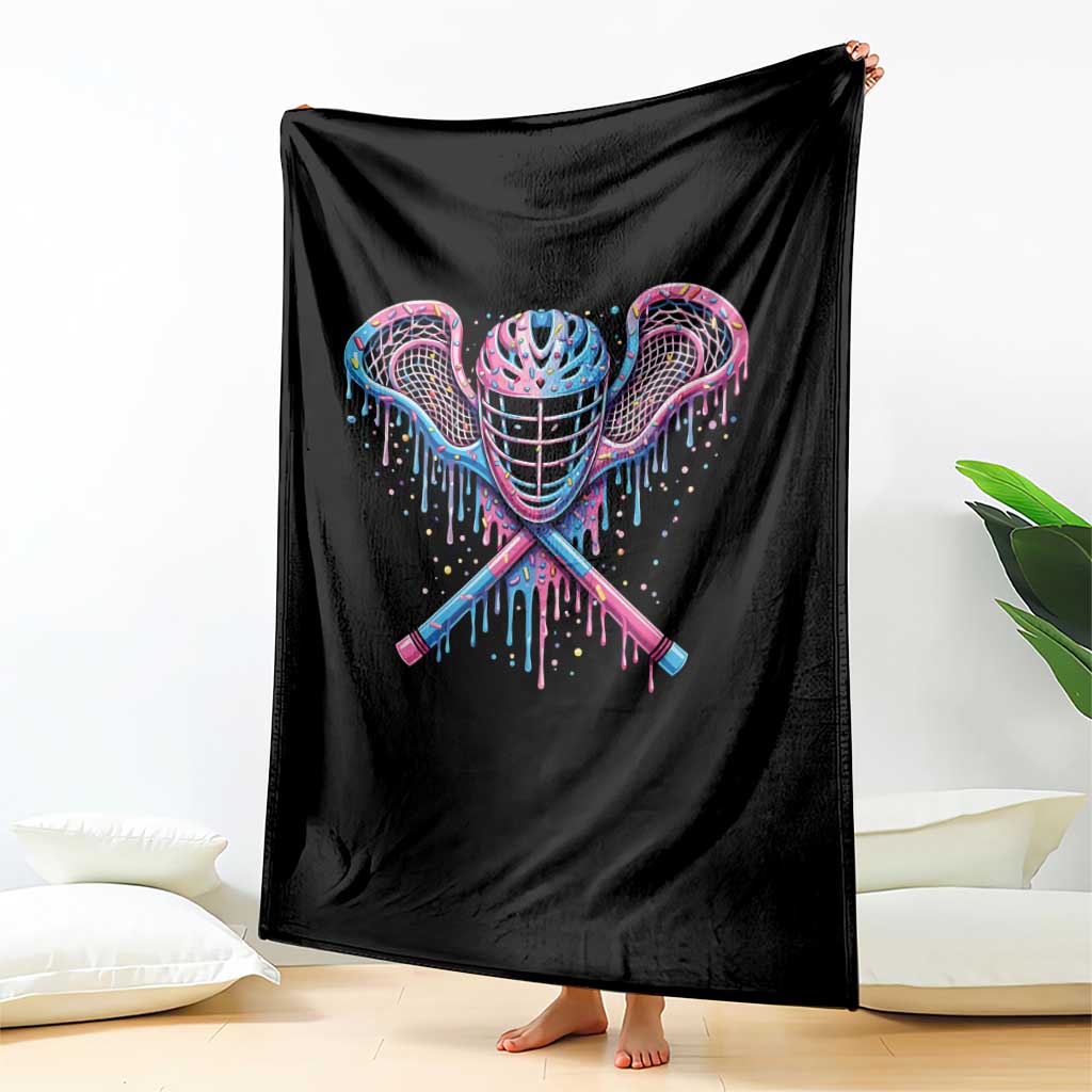 Lacrosse Drip Ice Cream Lax Helmet Sticks Sport Player Throw Blanket TS11 Print Your Wear