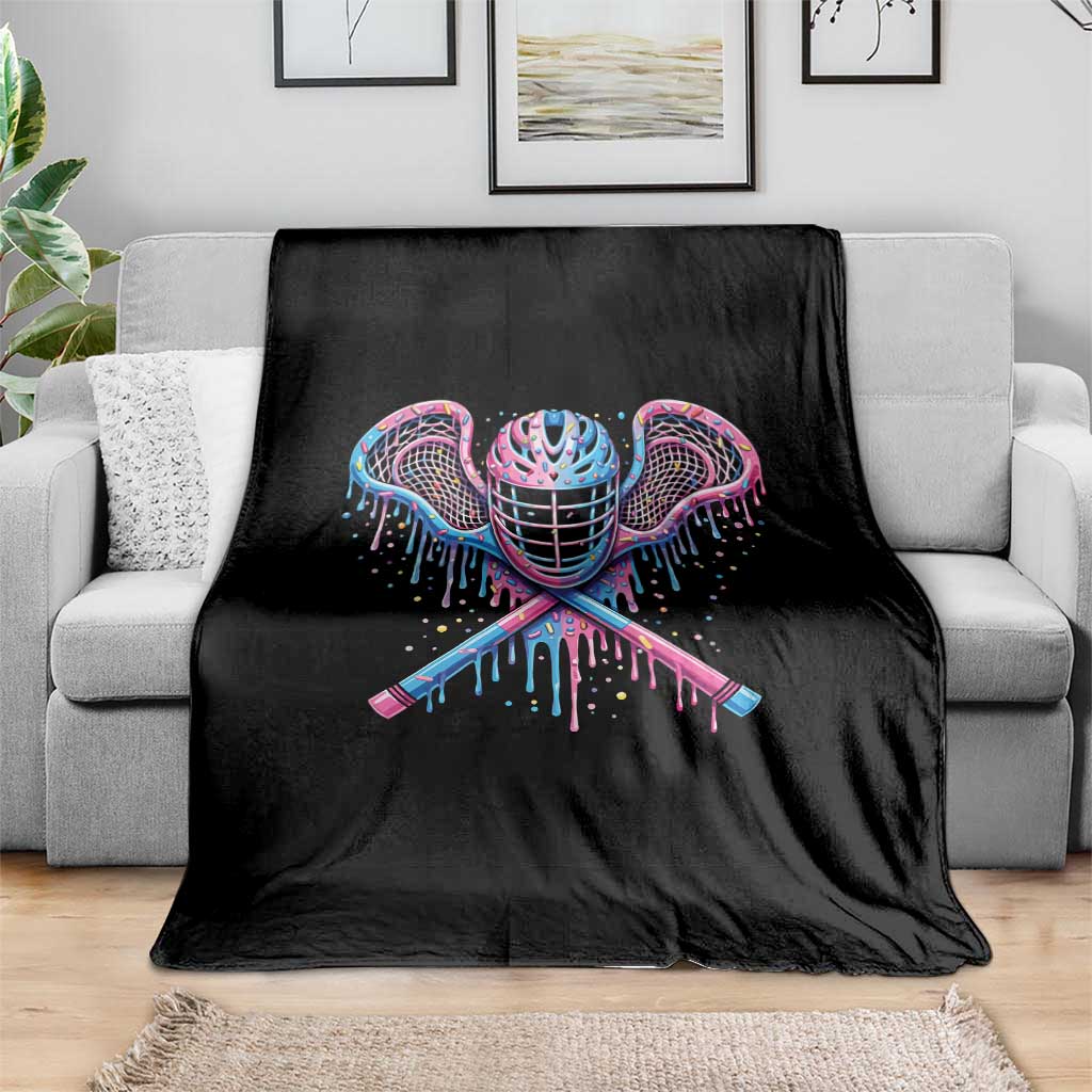 Lacrosse Drip Ice Cream Lax Helmet Sticks Sport Player Throw Blanket TS11 Print Your Wear