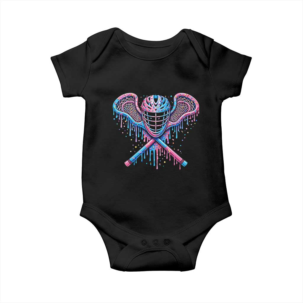 Lacrosse Drip Ice Cream Lax Helmet Sticks Sport Player Baby Onesie TS11 Black Print Your Wear