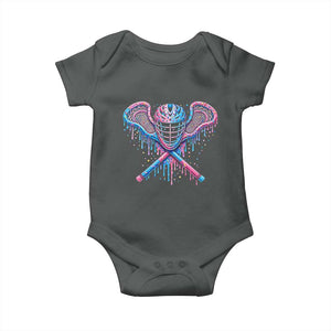 Lacrosse Drip Ice Cream Lax Helmet Sticks Sport Player Baby Onesie TS11 Dark Heather Print Your Wear