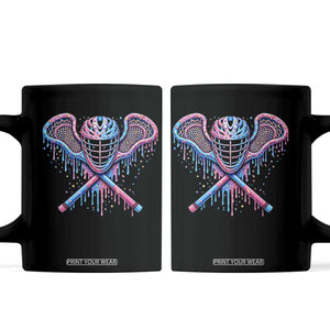 Lacrosse Drip Ice Cream Lax Helmet Sticks Sport Player Coffee Mug TS11 Black Print Your Wear
