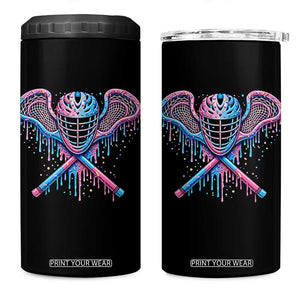 Lacrosse Drip Ice Cream Lax Helmet Sticks Sport Player 4 in 1 Can Cooler Tumbler TS11 One Size: 16 oz Black Print Your Wear