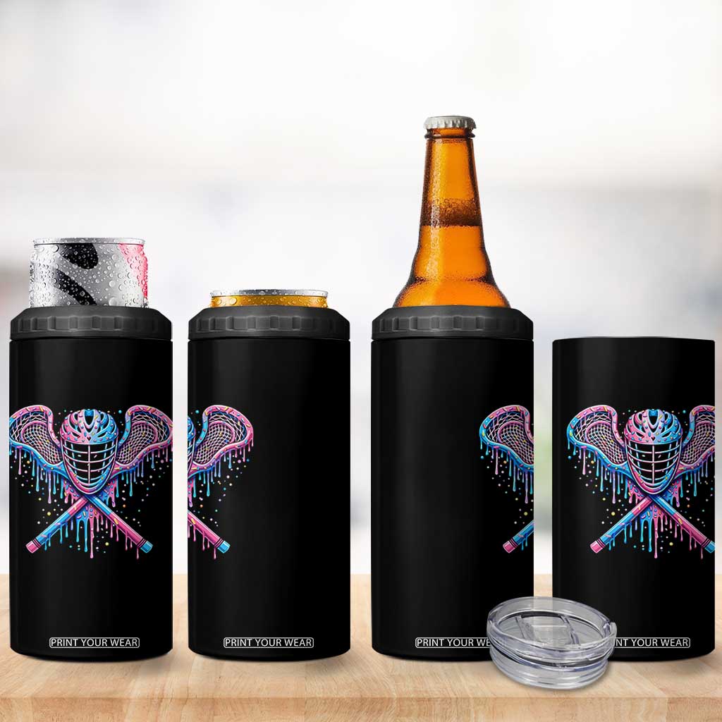 Lacrosse Drip Ice Cream Lax Helmet Sticks Sport Player 4 in 1 Can Cooler Tumbler TS11 Print Your Wear