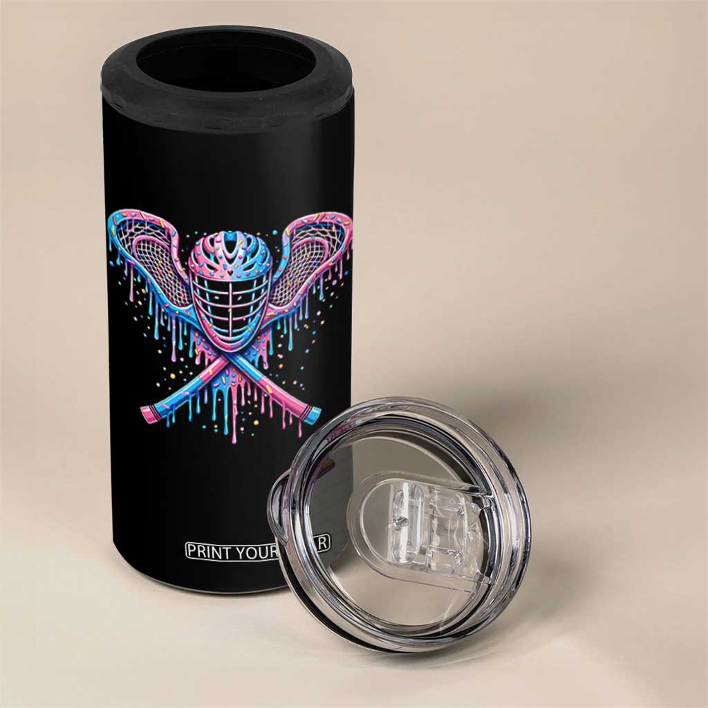Lacrosse Drip Ice Cream Lax Helmet Sticks Sport Player 4 in 1 Can Cooler Tumbler TS11 Print Your Wear