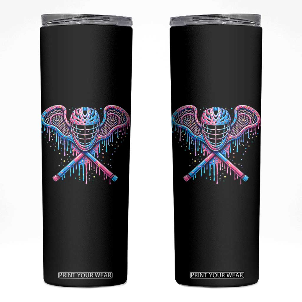 Lacrosse Drip Ice Cream Lax Helmet Sticks Sport Player Skinny Tumbler TS11 Black Print Your Wear