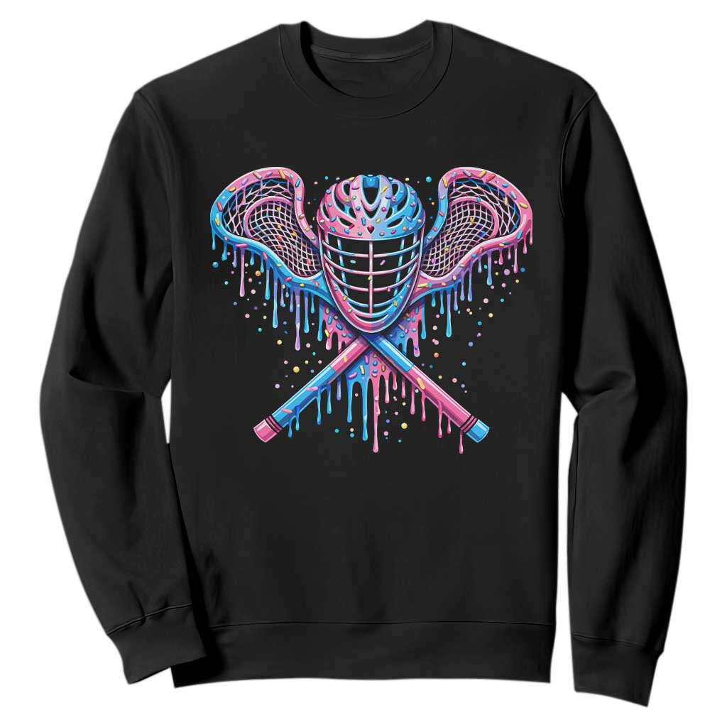 Lacrosse Drip Ice Cream Lax Helmet Sticks Sport Player Sweatshirt TS11 Black Print Your Wear
