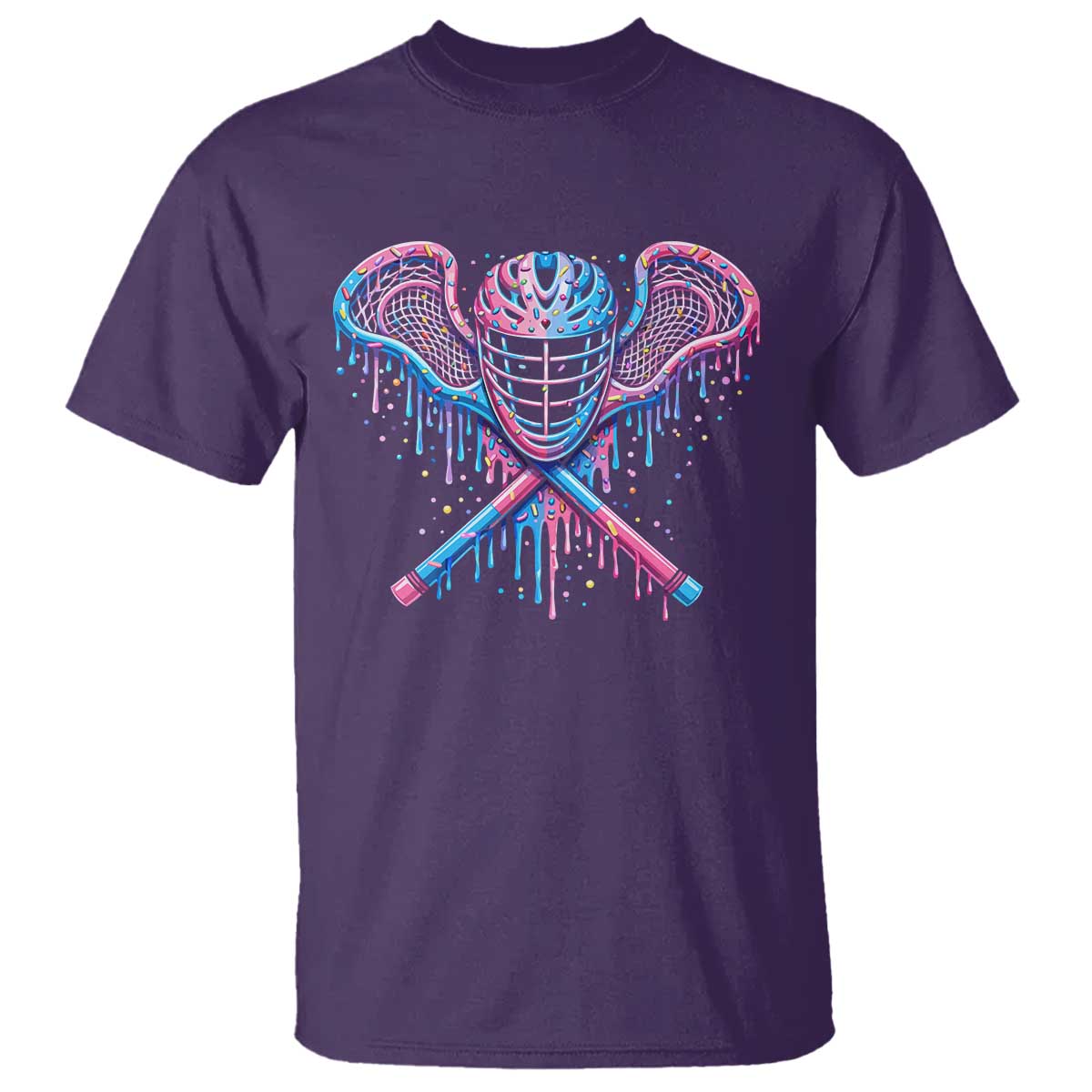 Lacrosse Drip Ice Cream Lax Helmet Sticks Sport Player T Shirt TS11 Purple Print Your Wear
