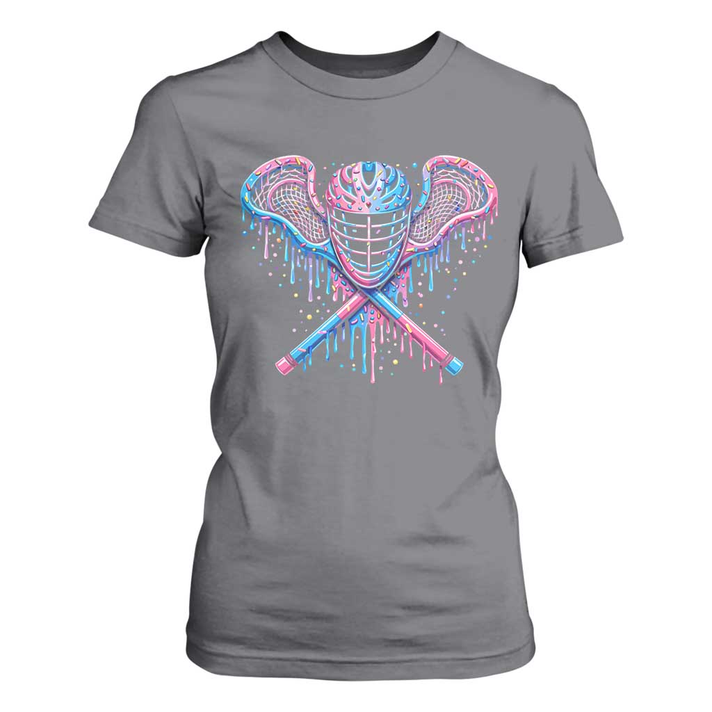 Lacrosse Drip Ice Cream Lax Helmet Sticks Sport Player T Shirt For Women TS11 Charcoal Print Your Wear