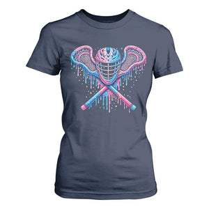 Lacrosse Drip Ice Cream Lax Helmet Sticks Sport Player T Shirt For Women TS11 Navy Print Your Wear