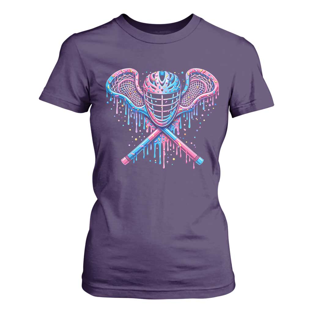 Lacrosse Drip Ice Cream Lax Helmet Sticks Sport Player T Shirt For Women TS11 Purple Print Your Wear