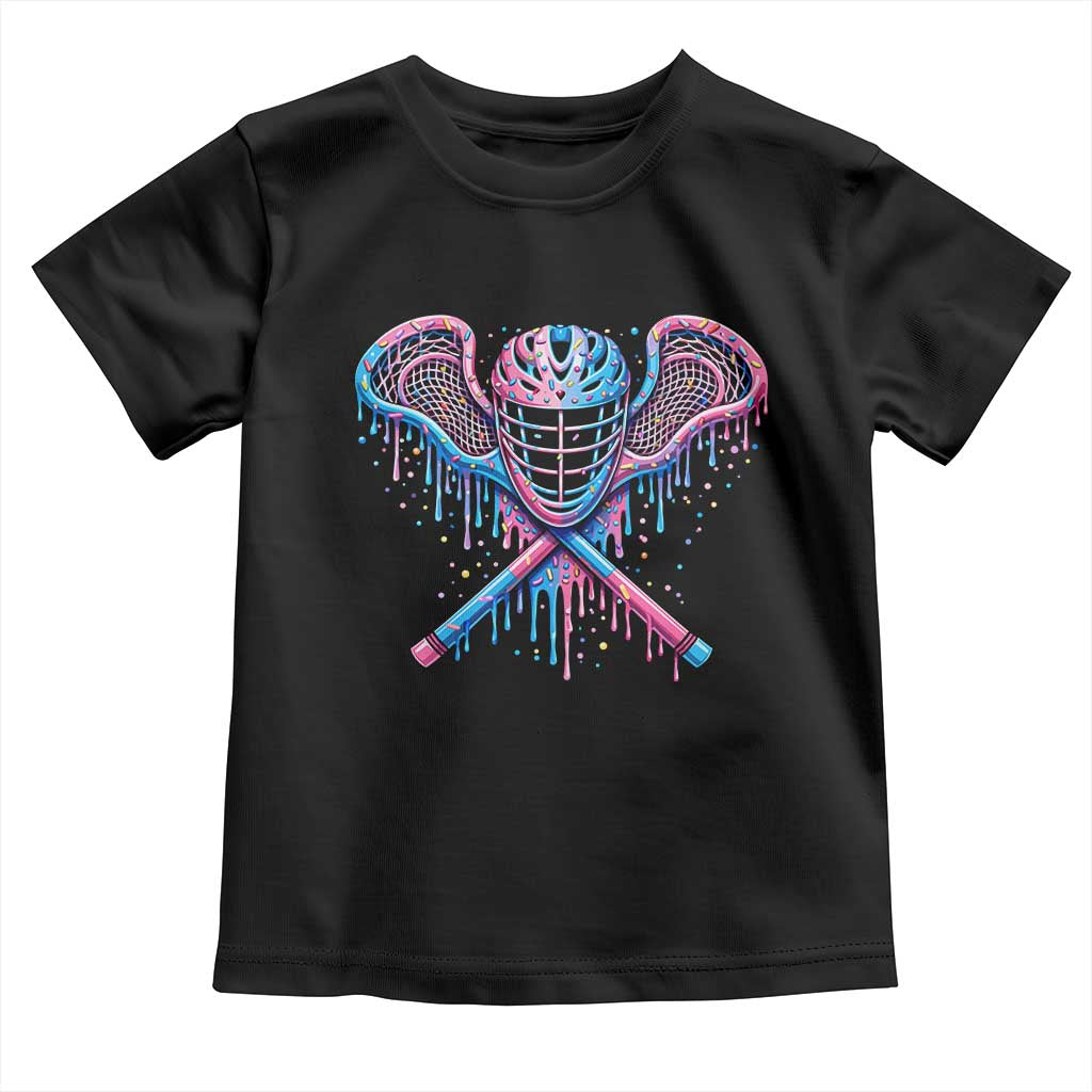 Lacrosse Drip Ice Cream Lax Helmet Sticks Sport Player Toddler T Shirt TS11 Black Print Your Wear