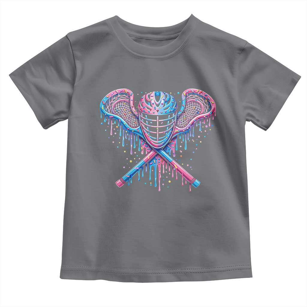 Lacrosse Drip Ice Cream Lax Helmet Sticks Sport Player Toddler T Shirt TS11 Charcoal Print Your Wear