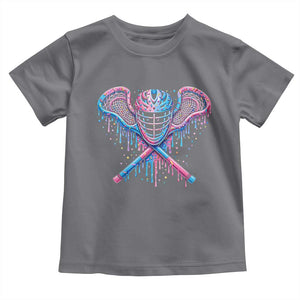 Lacrosse Drip Ice Cream Lax Helmet Sticks Sport Player Toddler T Shirt TS11 Charcoal Print Your Wear