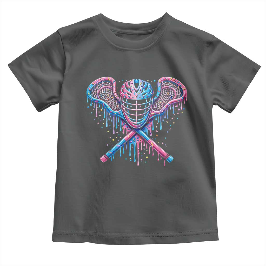 Lacrosse Drip Ice Cream Lax Helmet Sticks Sport Player Toddler T Shirt TS11 Dark Heather Print Your Wear