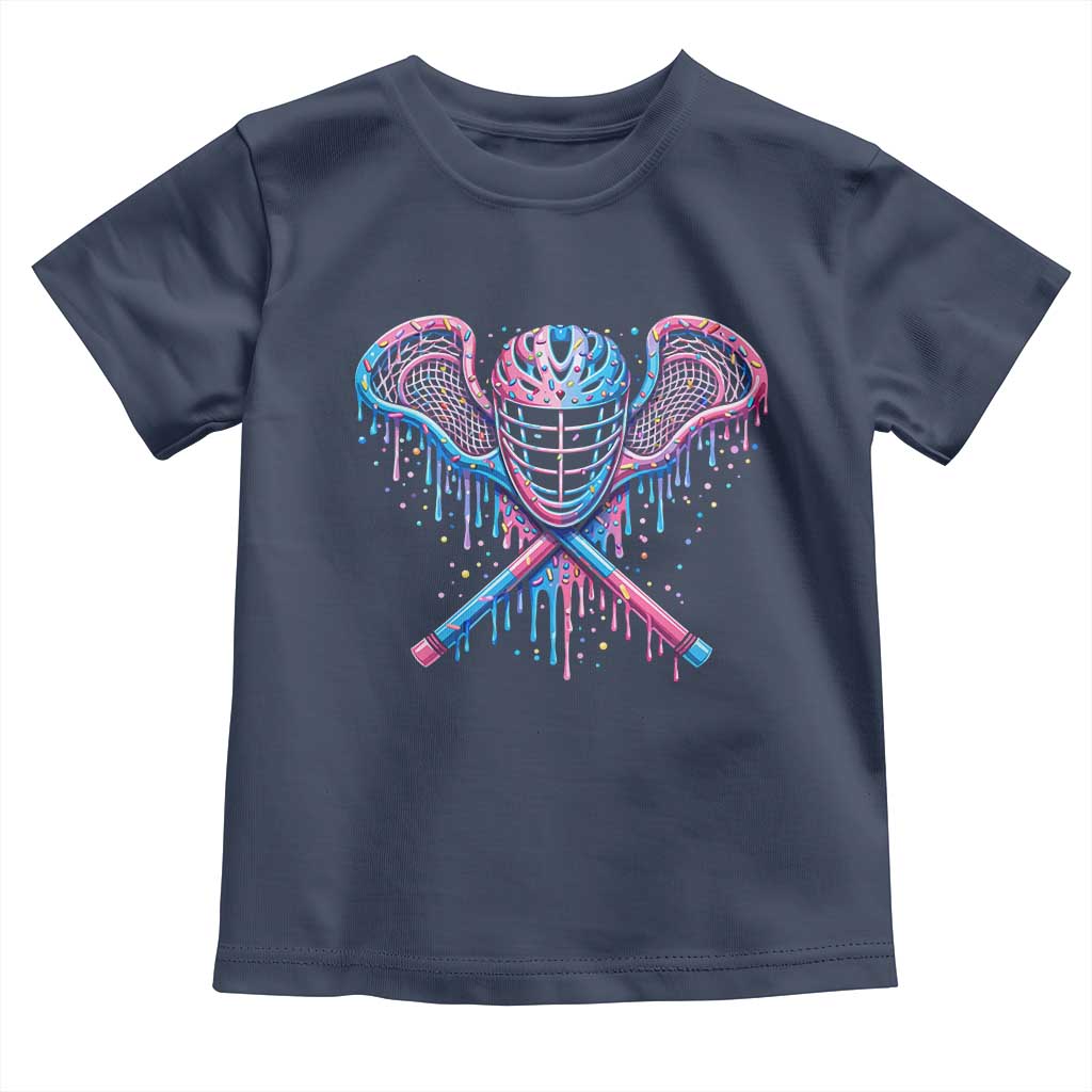 Lacrosse Drip Ice Cream Lax Helmet Sticks Sport Player Toddler T Shirt TS11 Navy Print Your Wear