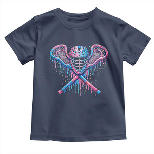 Lacrosse Drip Ice Cream Lax Helmet Sticks Sport Player Toddler T Shirt TS11 Navy Print Your Wear