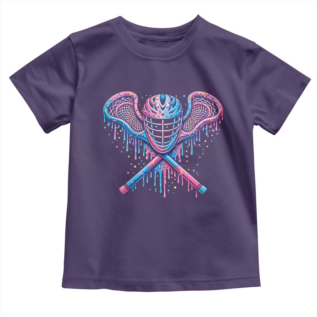 Lacrosse Drip Ice Cream Lax Helmet Sticks Sport Player Toddler T Shirt TS11 Purple Print Your Wear