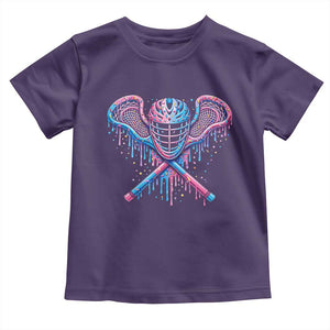 Lacrosse Drip Ice Cream Lax Helmet Sticks Sport Player Toddler T Shirt TS11 Purple Print Your Wear