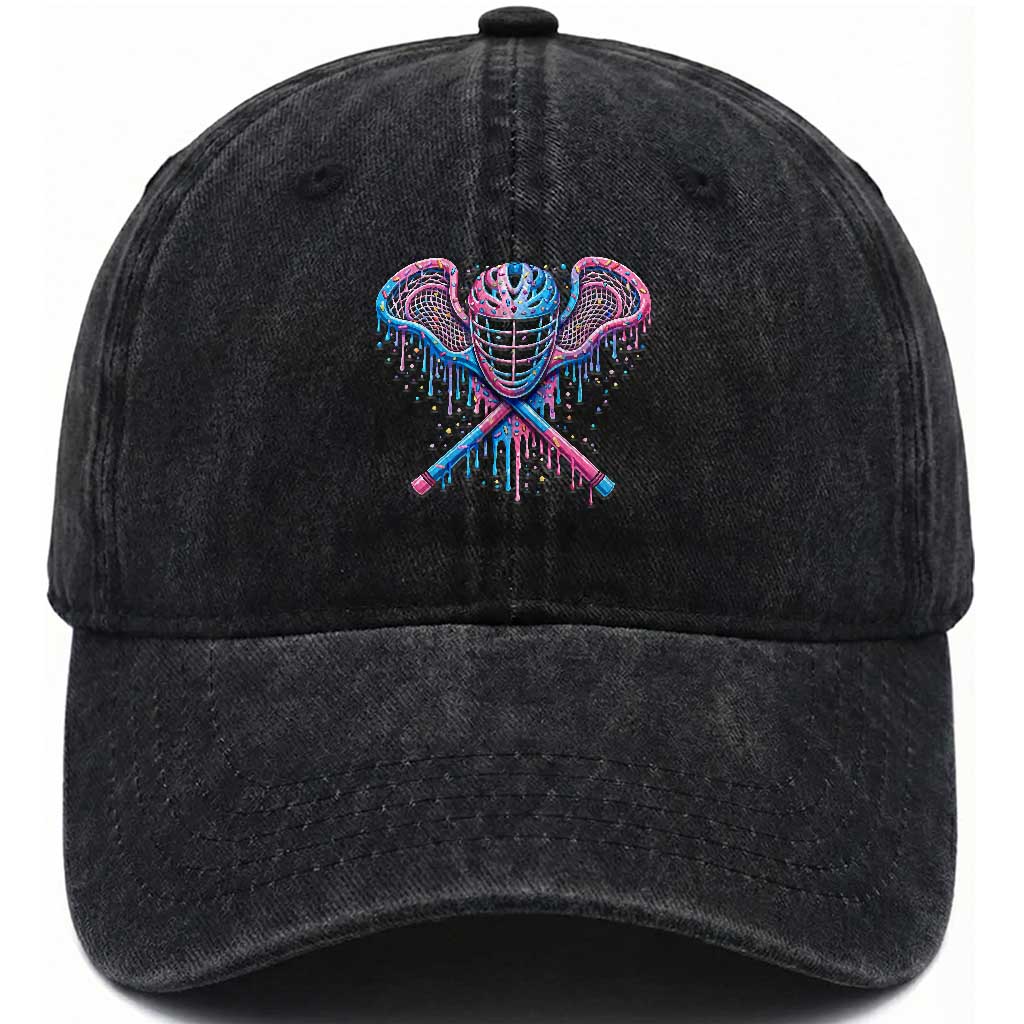 Lacrosse Drip Ice Cream Lax Helmet Sticks Sport Player Washed Cotton Baseball Cap TS11 Print Your Wear