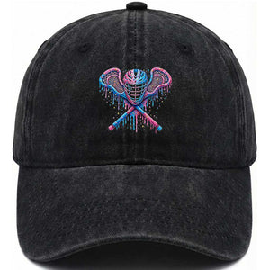Lacrosse Drip Ice Cream Lax Helmet Sticks Sport Player Washed Cotton Baseball Cap TS11 Print Your Wear