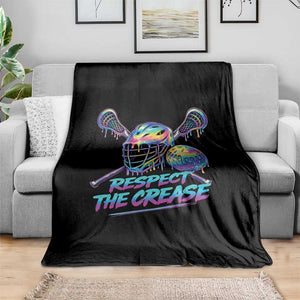 Respect The Crease Lacrosse Drip Throw Blanket Funny Lax Goalie TS11 Print Your Wear