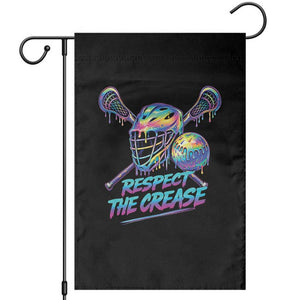 Respect The Crease Lacrosse Drip Garden Flag Funny Lax Goalie TS11 Black Print Your Wear