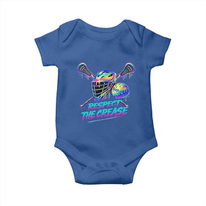 Respect The Crease Lacrosse Drip Baby Onesie Funny Lax Goalie TS11 Royal Blue Print Your Wear