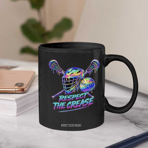 Respect The Crease Lacrosse Drip Coffee Mug Funny Lax Goalie TS11 Print Your Wear