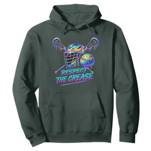 Respect The Crease Lacrosse Drip Hoodie Funny Lax Goalie TS11 Dark Forest Green Print Your Wear