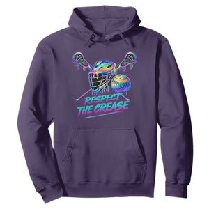 Respect The Crease Lacrosse Drip Hoodie Funny Lax Goalie TS11 Purple Print Your Wear