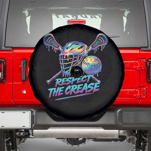 Respect The Crease Lacrosse Drip Spare Tire Cover Funny Lax Goalie TS11 Black Print Your Wear