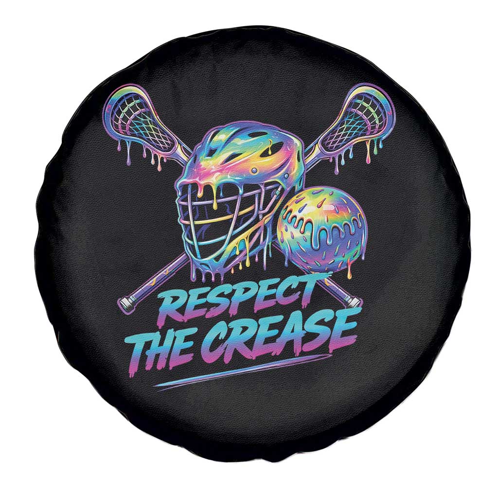 Respect The Crease Lacrosse Drip Spare Tire Cover Funny Lax Goalie TS11 Print Your Wear