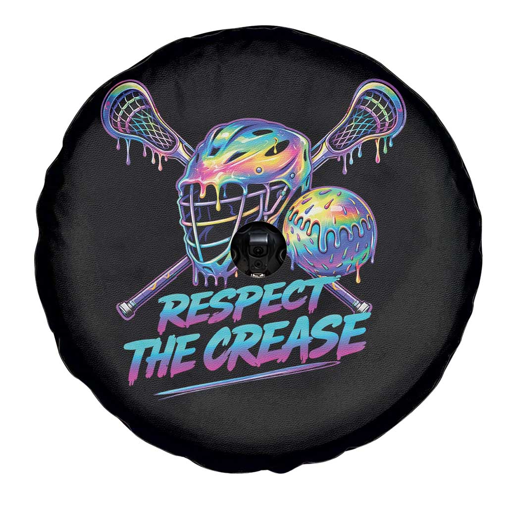 Respect The Crease Lacrosse Drip Spare Tire Cover Funny Lax Goalie TS11 Print Your Wear