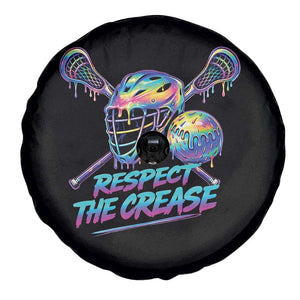 Respect The Crease Lacrosse Drip Spare Tire Cover Funny Lax Goalie TS11 Print Your Wear
