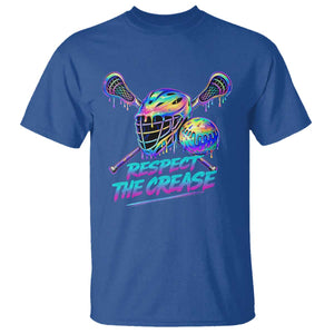 Respect The Crease Lacrosse Drip T Shirt Funny Lax Goalie TS11 Royal Blue Print Your Wear