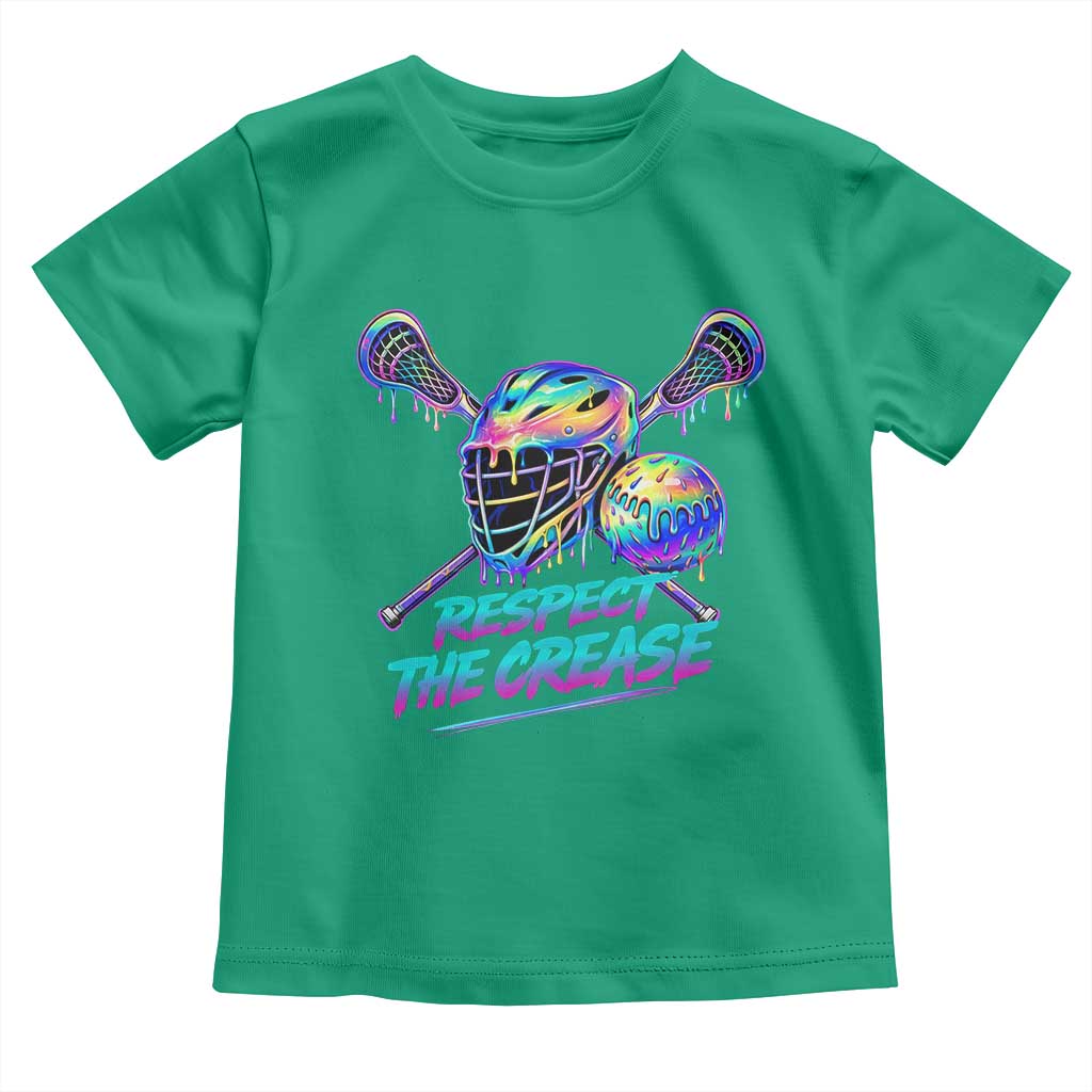 Respect The Crease Lacrosse Drip Toddler T Shirt Funny Lax Goalie TS11 Irish Green Print Your Wear