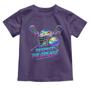 Respect The Crease Lacrosse Drip Toddler T Shirt Funny Lax Goalie TS11 Purple Print Your Wear
