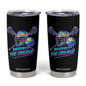 Respect The Crease Lacrosse Drip Tumbler Cup Funny Lax Goalie TS11 Black Print Your Wear