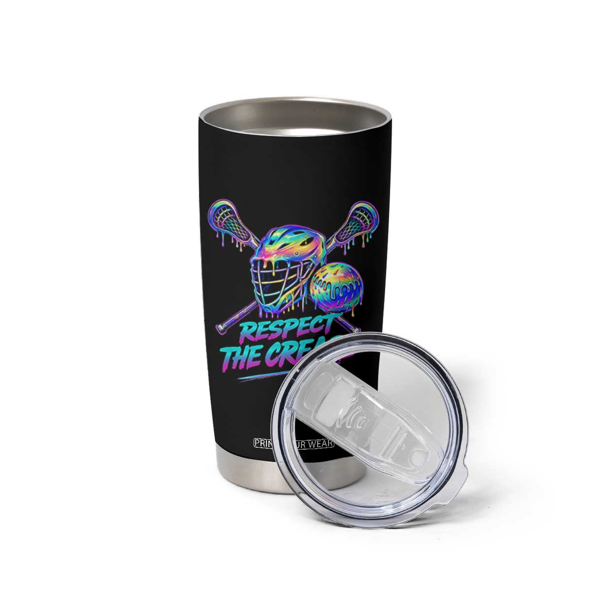 Respect The Crease Lacrosse Drip Tumbler Cup Funny Lax Goalie TS11 Print Your Wear